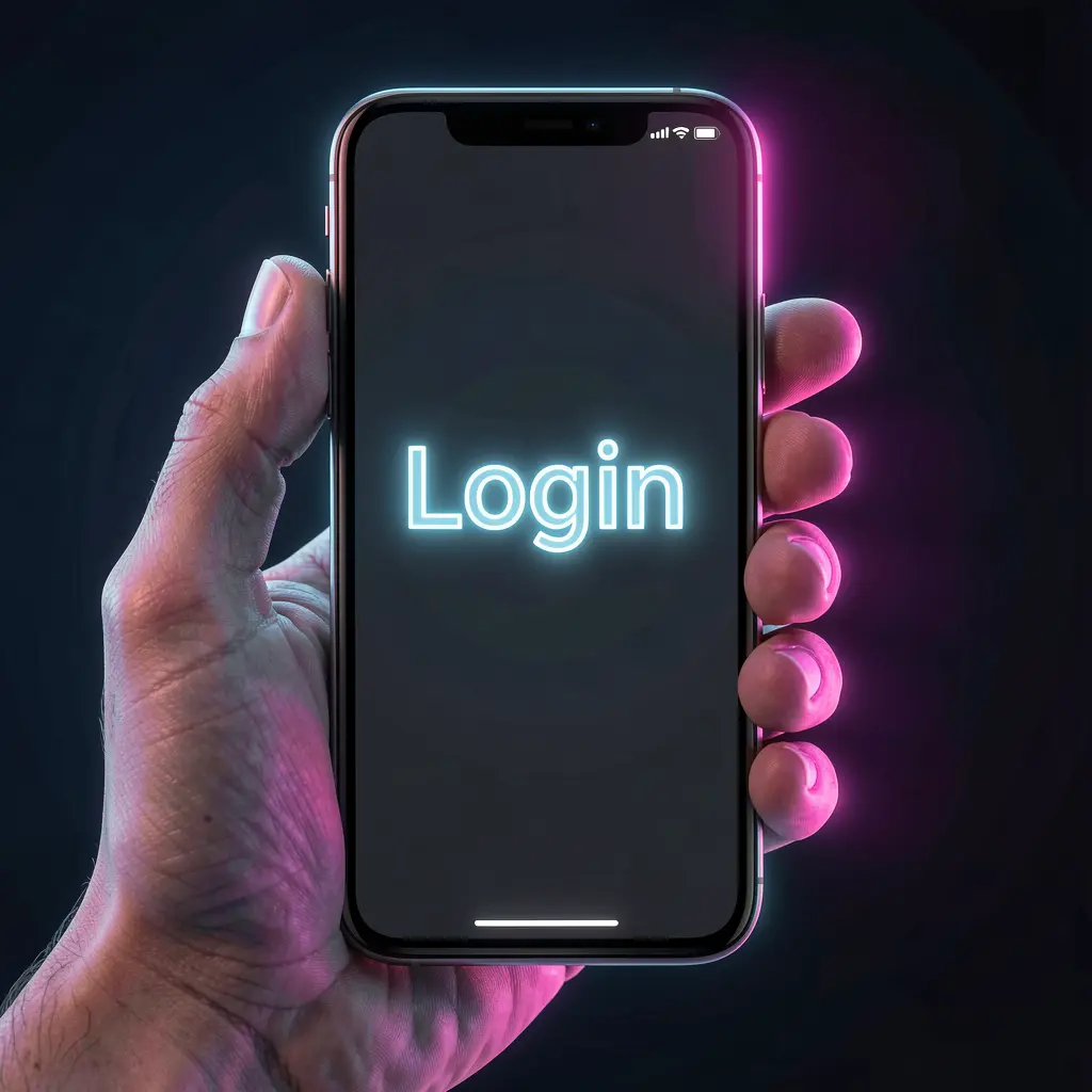 Bright login screen on a smartphone highlighting secure access to the 17OK casino account for players in Bangladesh